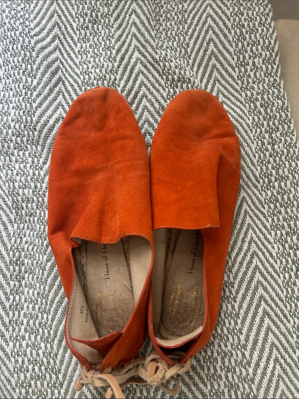 House of Harlow Burnt Orange Suede Slip-On Espadrilles - Picture 10 of 10